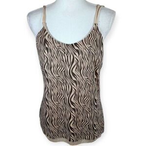 GEORGE BEIGE & BROWN ANIMAL-PRINT CAMI SZ.XL EUC